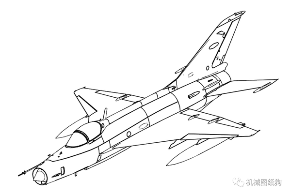 【飞行模型】中国制f-7pg战斗机简易模型3d图纸 igs格式