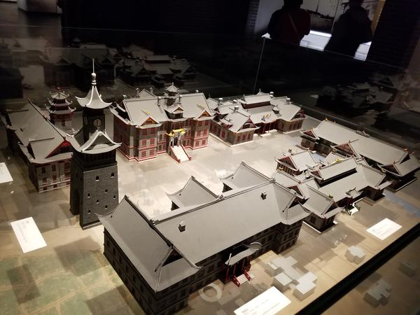 成都博物馆内民国时期的大学建筑群模型