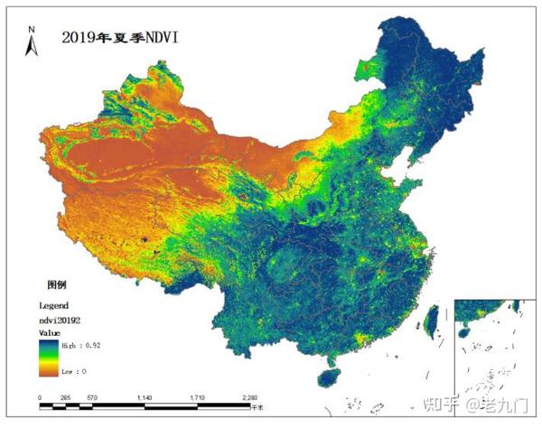 土地利用/覆被变化检测,宏观植被覆盖分类和净初级生产力估算等研究中