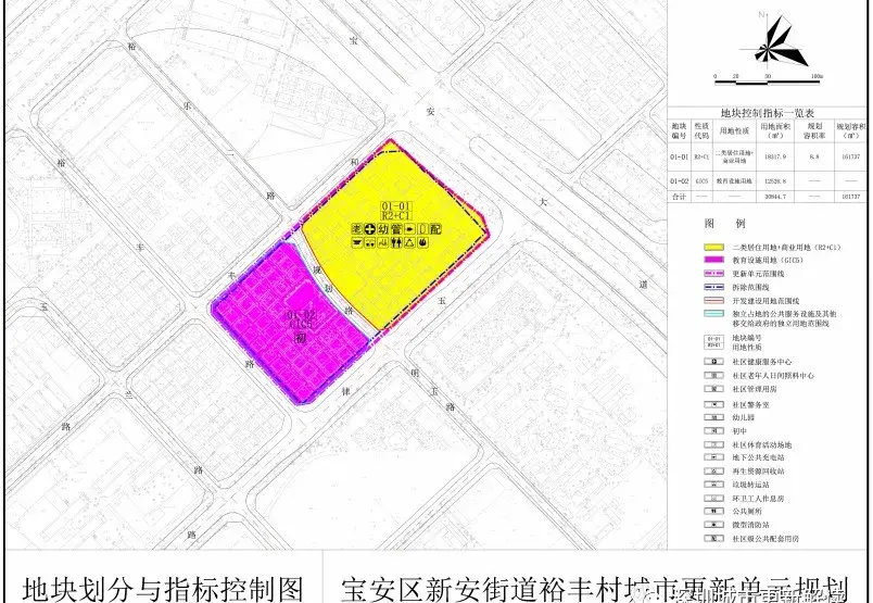 宝中唯一旧改裕丰村城市更新单元规划公告