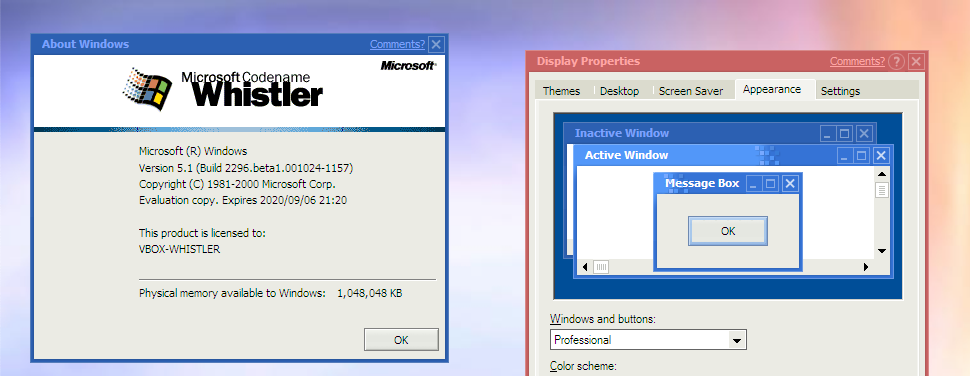 谈谈windows code name whistler beta1 (2296)的ui(上)