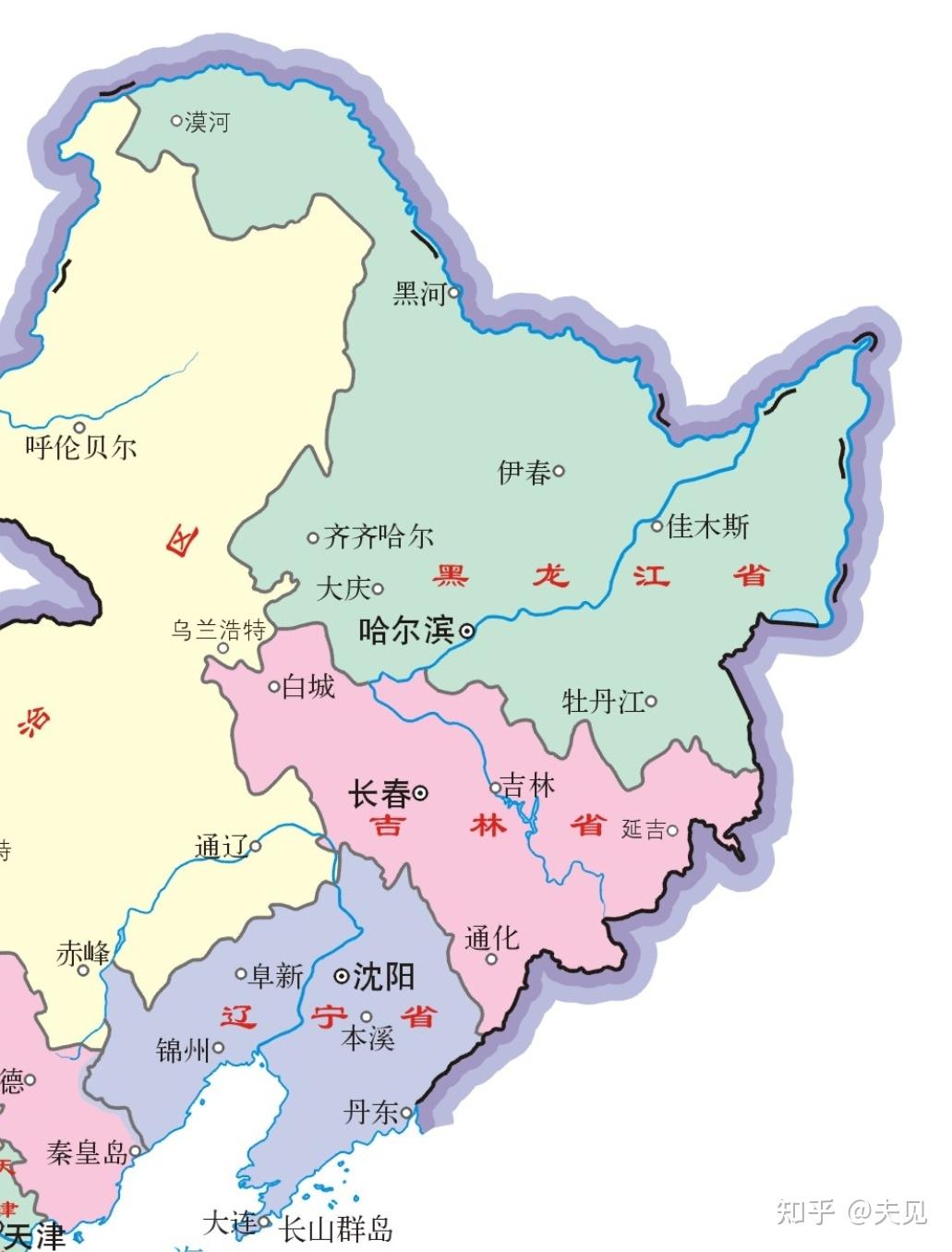 25默写行政区划轮廓图东三省组合图