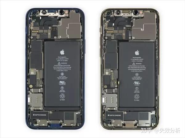 iphone 13的布局另外,taptic engine线性马达的体积比iphone 12也小了