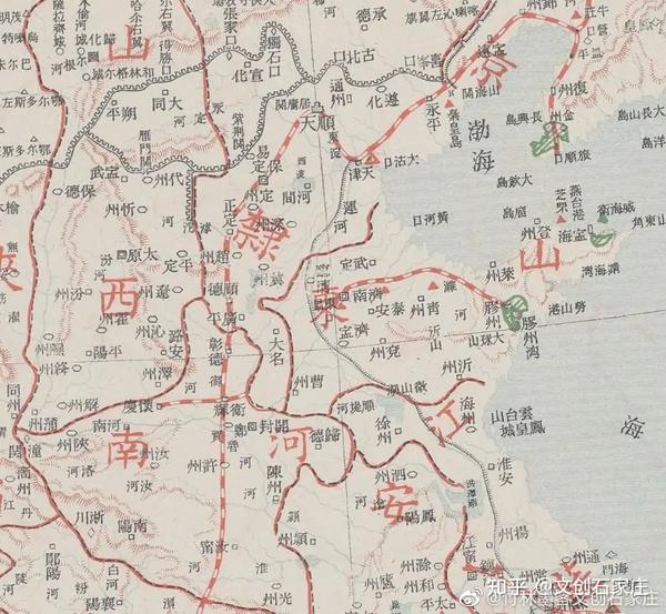 竹林墨客:石家庄老照片之光绪三十一年铁路图 公元1905年,清朝光绪三