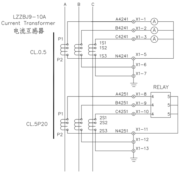 4绕组ct的二次接线?