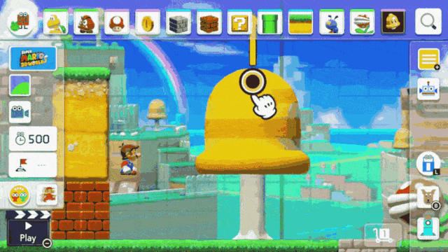 (素材中有可以藏东西的树,并将《超级马里奥3d世界》中的标志性道具猫