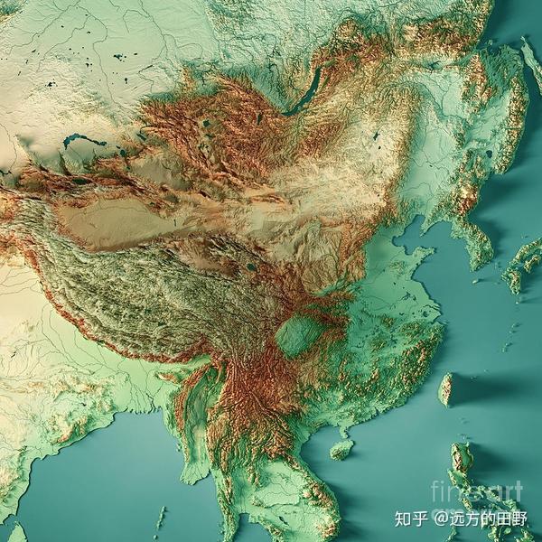 3d立体中国地形图10m超高清大图