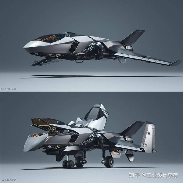 ▼ 一组概念战斗机,飞行器设计,来自wanoco4d
