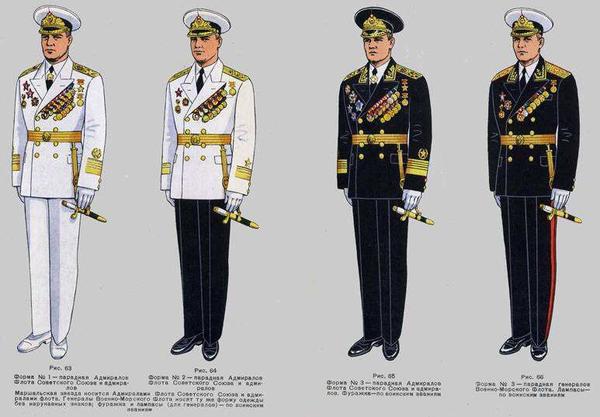 第一次看到了 苏联武装力量m69条例海军高级军官军服(包括常礼),就