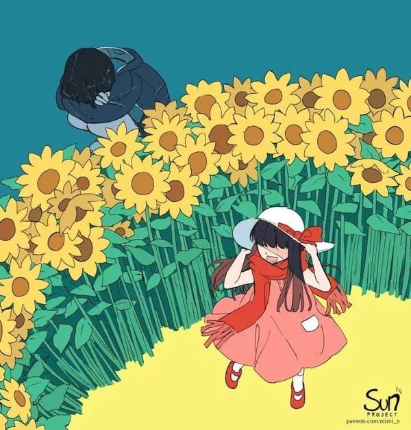 sunproject插画全集,sun project 故取名为「sun project」 她的很多作品也有阳光的一面 four leaf