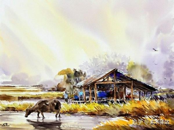 分享一组唯美的水彩风景画