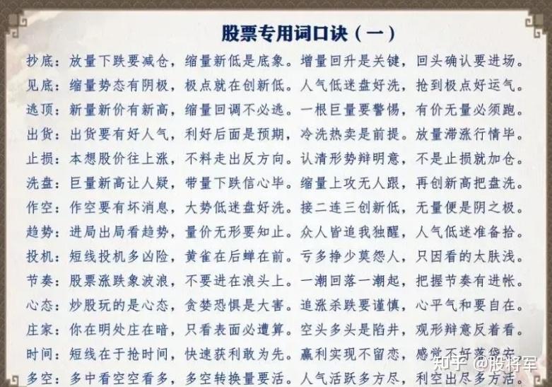 炒股之所以能够炒到财富自由只因掌握最经典这套最具价值的炒股口诀