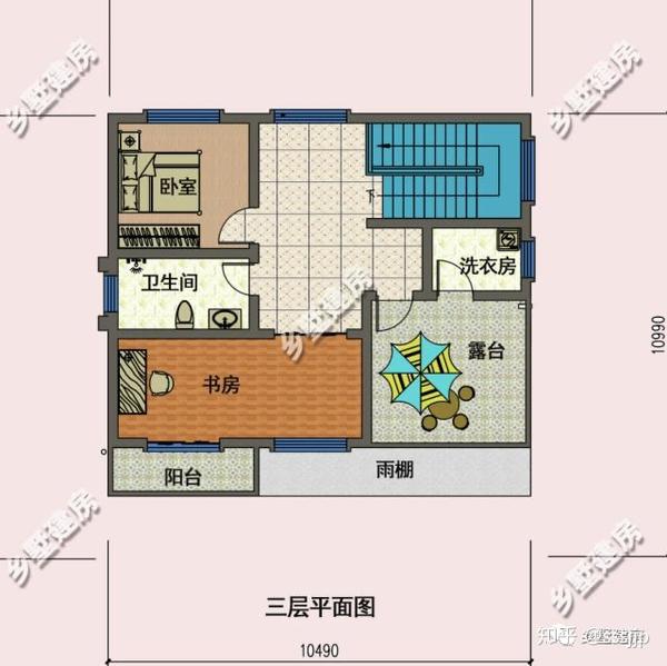 10米宽x11米房子设计图,自建房10x11平米设计图 10x11米的农村三层别墅,低调奢华,只要35万就能住!