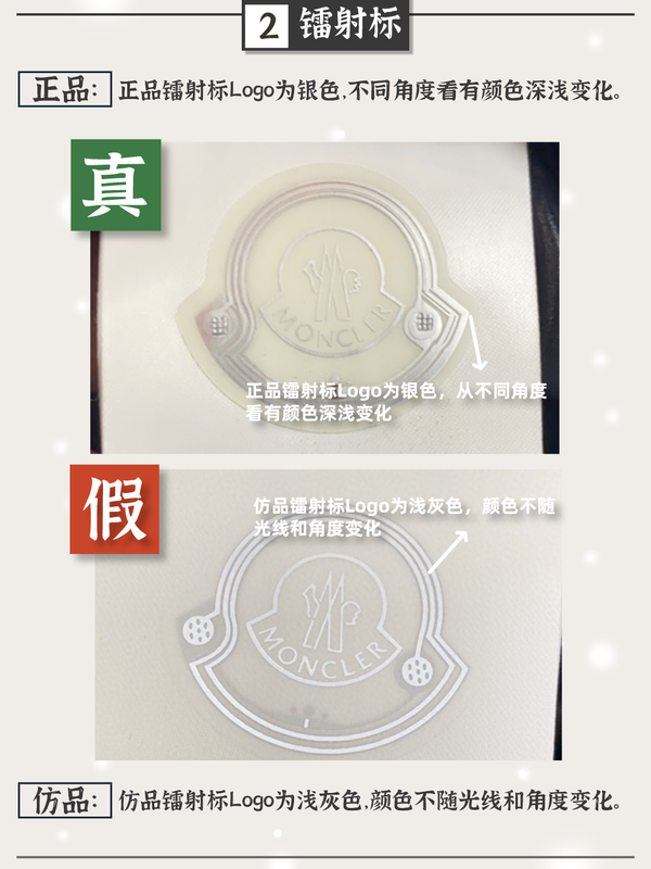 奢侈品鉴定蒙口moncler真假鉴定干货超全通用鉴定点解析