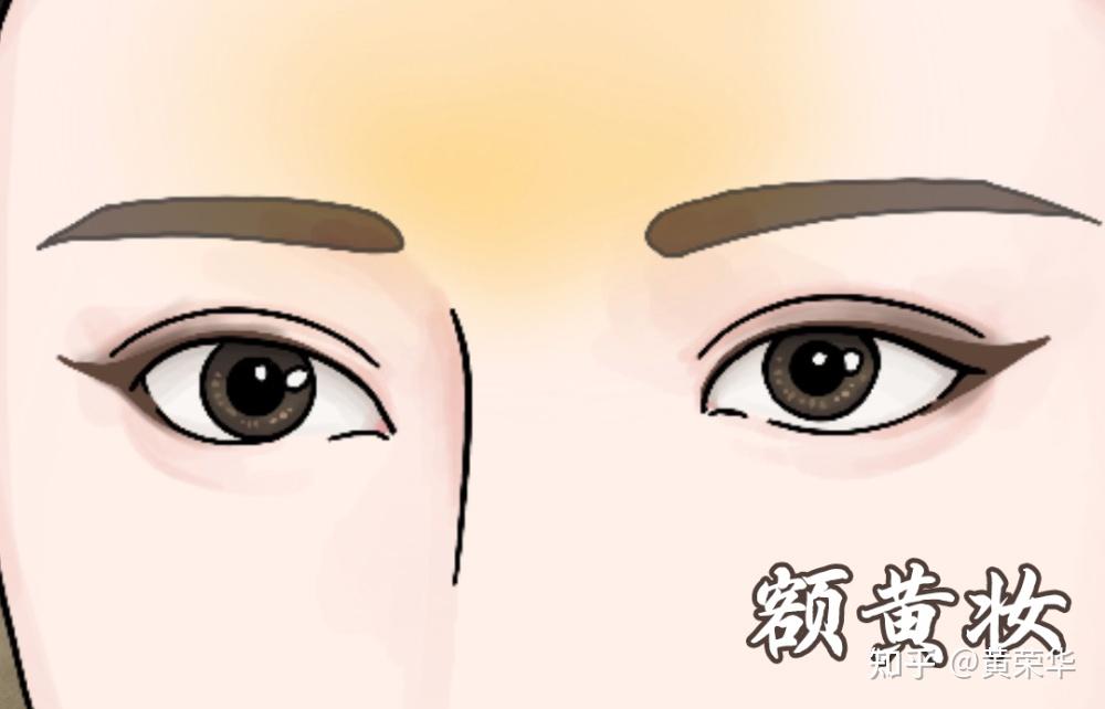 从对镜贴花黄看额黄妆容