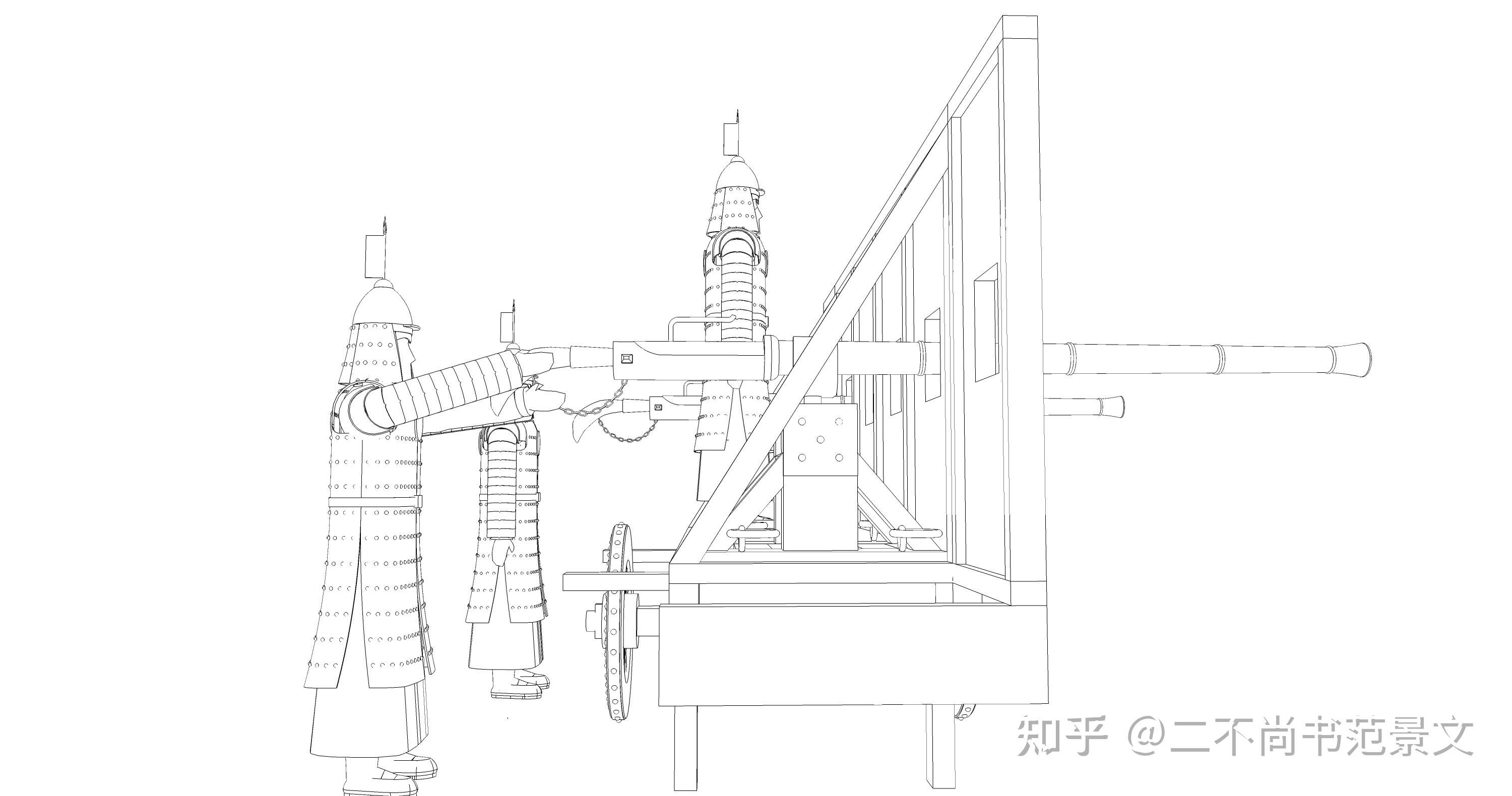 "有足之城"——明代车营偏厢车(万历—天启年)复原图