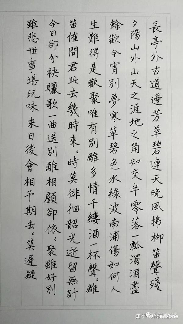 李叔同《送别》手写钢笔字练习笔友钢笔书法习作欣赏