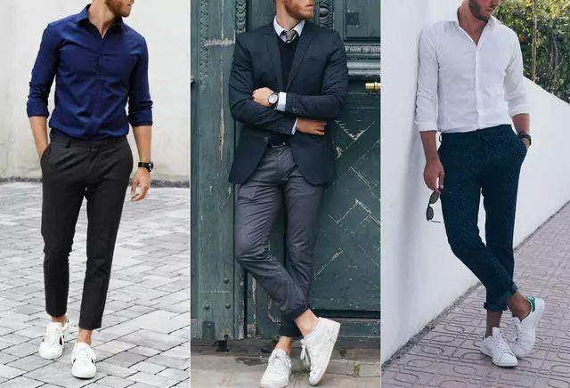 男士穿搭之小白鞋应该怎样搭配裤子和外套?