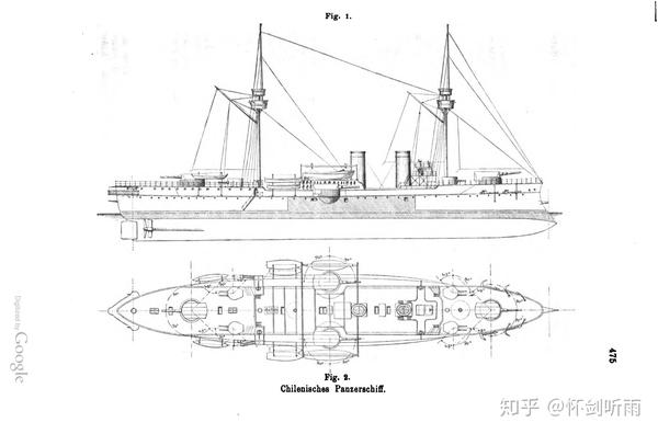 法国的菱形布置主炮,还影响了英国铁甲巡洋舰蛮横级 以及一些外贸军舰