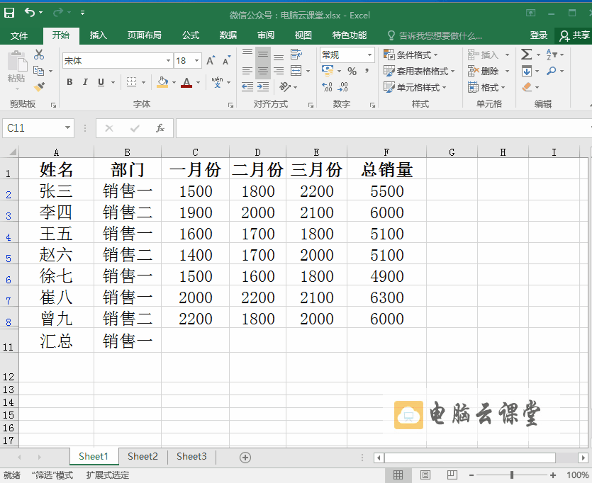 这个函数的具体书写格式为:sumif(条件区域,条件,求和区域),假如我们