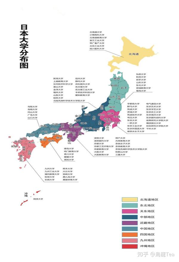 日本大学分布 - 知乎