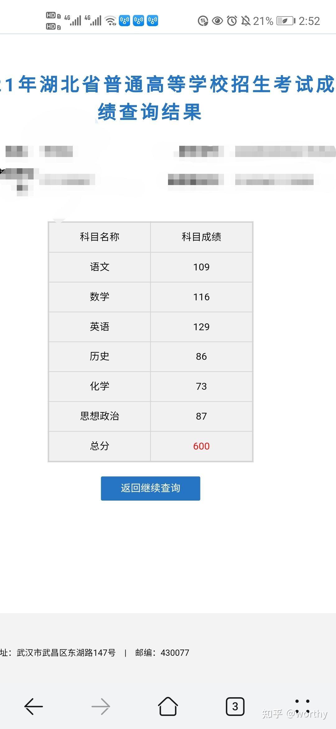 湖北2021高考你们的成绩怎么样