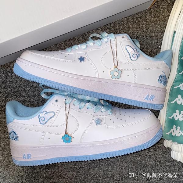 nike air force 1耐克空军一号天空蓝白蓝af1男女鞋