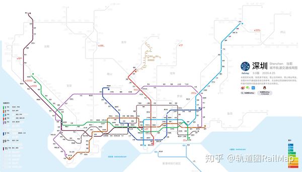 【轨道图railmap】深圳地铁线网图2025年/当前