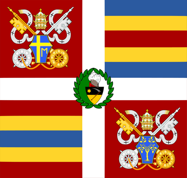 若望·保禄二世时期瑞士卫队(pontifical swiss guard)纹章旗