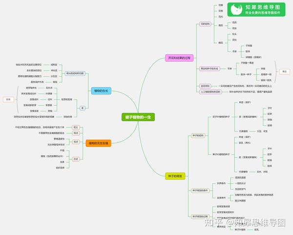 七年级生物上册思维导图|初中生物知识框架图整理