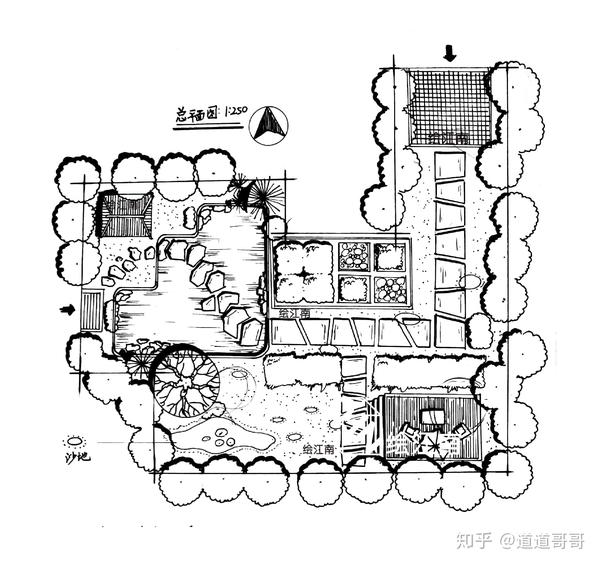 手绘训练│如何画好小尺度景观平面图