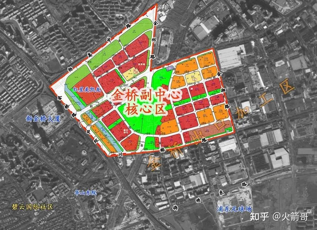 先来看看金色中环东北方向的规划重点:金桥副中心,沪东船厂,金鼎天地