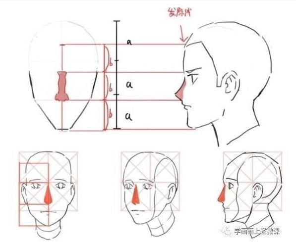 如何画头像面部五官?
