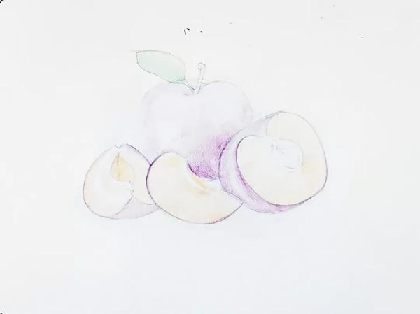 【绘画彩铅】画一个饱满圆润,玲珑剔透的李子