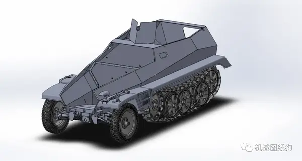 kfz.250半履带轻型装甲车模型3d图纸