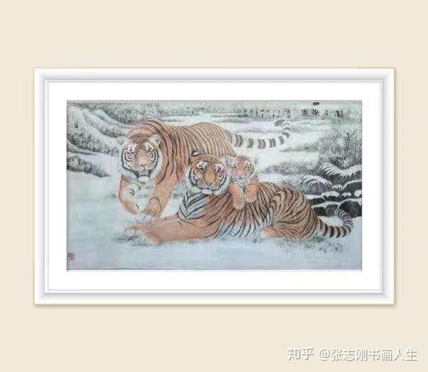 在1988年结识了"天下第一虎"冯大中的师兄倪文杰先生学习画东北虎,近