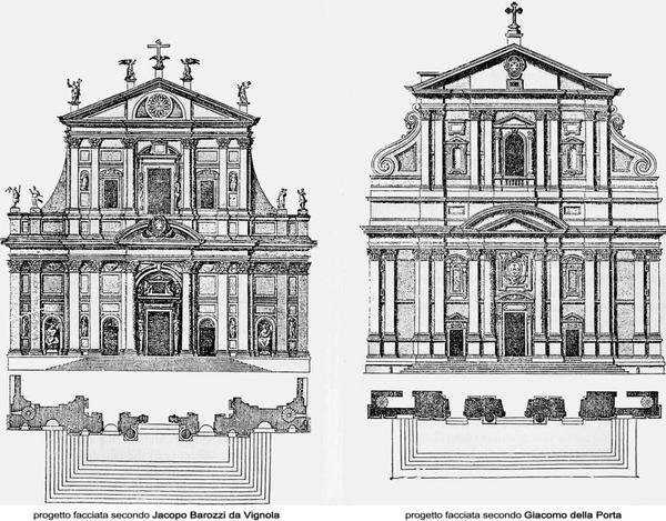 维尼奥拉(giacomo barozzi da vignola)计划开始在罗马的耶稣会教堂