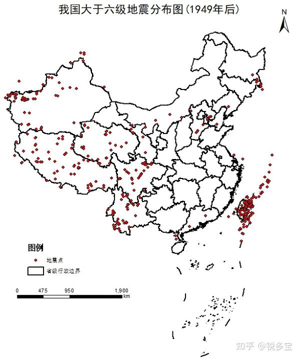 空间范围:中国行政区及附近一小部分区域  来源:中国地震台网   2