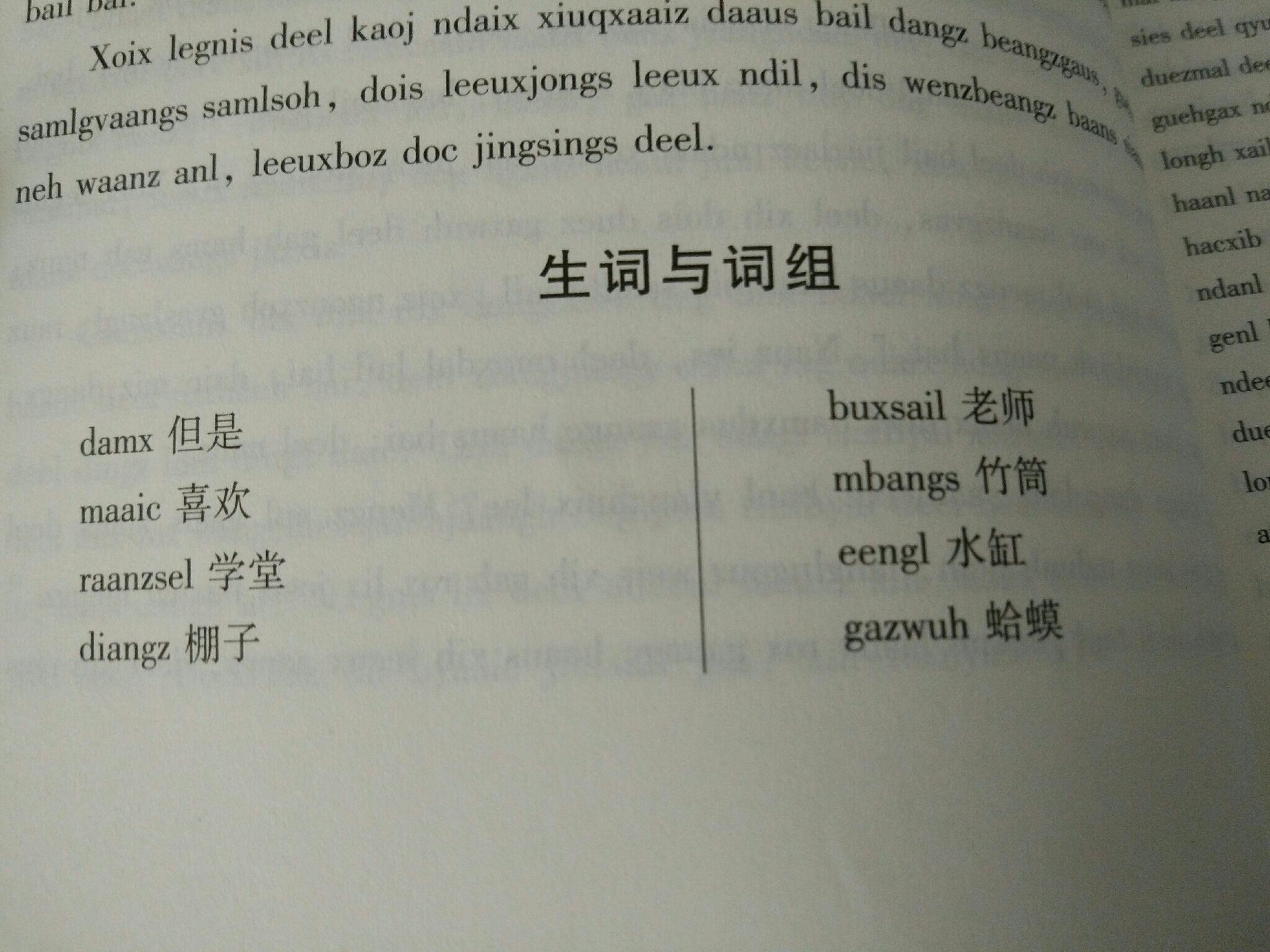 新出的《布依语课外读本》果然不错. 显示全部