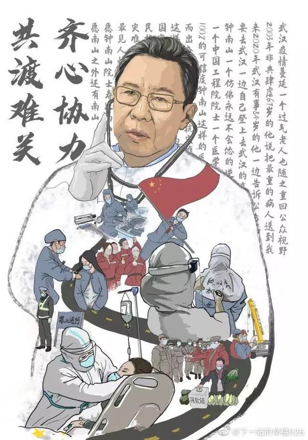 【疫情卡通手绘图片素材】武汉加油中国正能量手绘图片素材