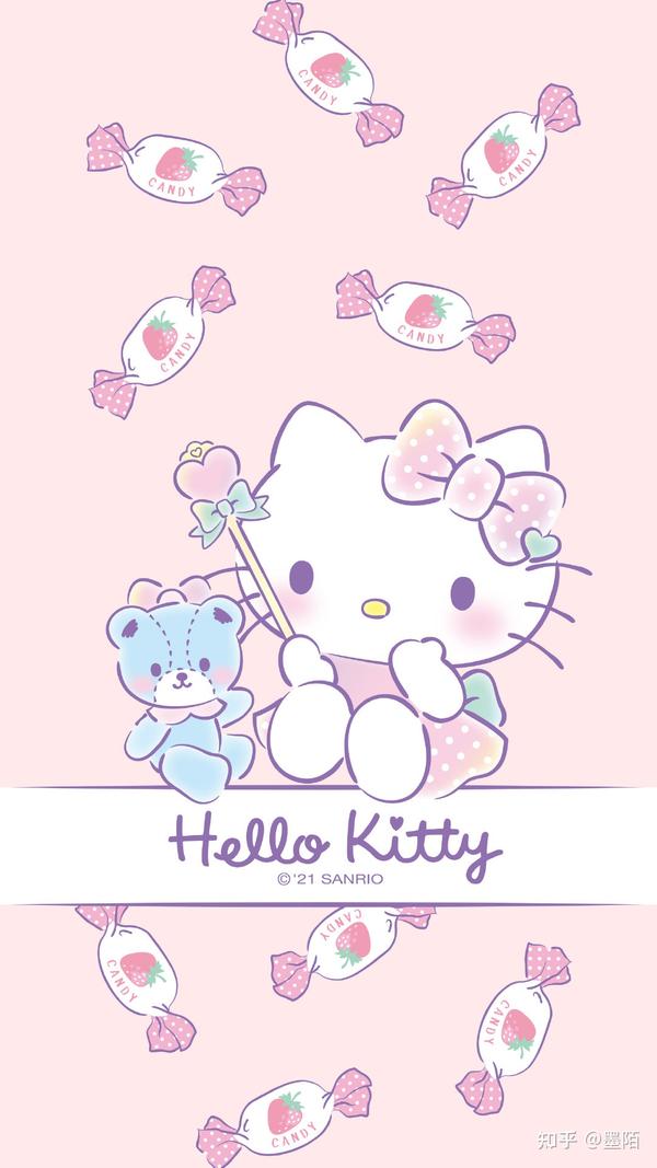 一组粉色壁纸分hellokittykt猫手机壁纸