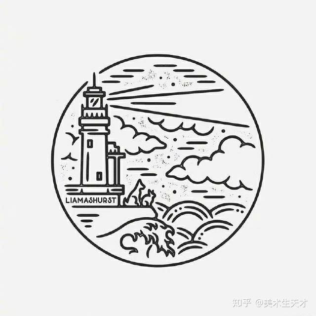 伦敦著名平面设计师liam ashurst利用简单的线条却创作出了很多有富有