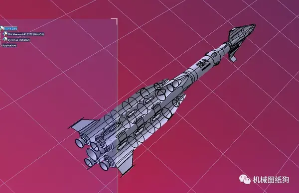【飞行模型】esa火箭简易3d数模图纸 step格式