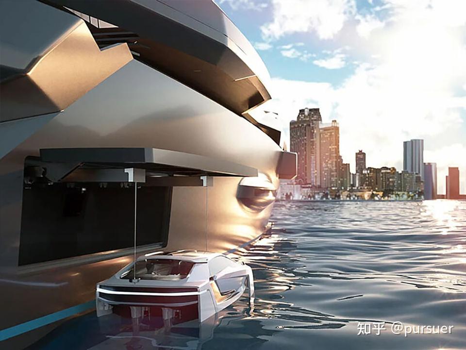 跑车式未来电动水翼飞船futuree