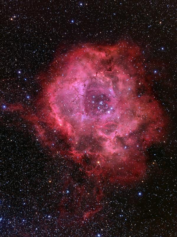 玫瑰星云rosette nebula,在天文上却有个不那么浪漫的命名ngc 2237.