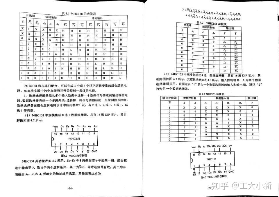 全加器,全减器,四人表决电路,74hc138,74hc151)