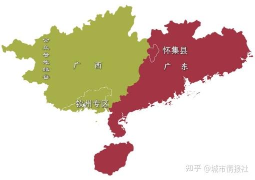 1951年钦廉地区划入广西,随后1955年又被划入到了广东.