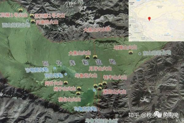 阿什火山所处的阿什库勒火山群位于昆仑山脉的阿什库勒盆地中.