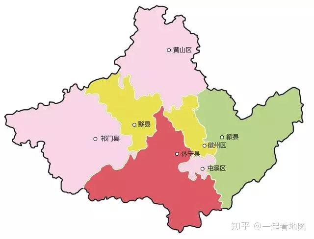 黄山市行政地图