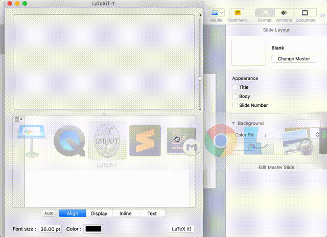 等待图片生成好,往 keynote 里面拖就行了,导出的也是 pdf 格式.
